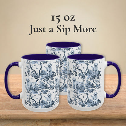 Labradoodle Mug - Toile Pattern
