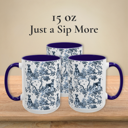 Standard Schnauzer (Drop Ear) Mug - Toile Pattern