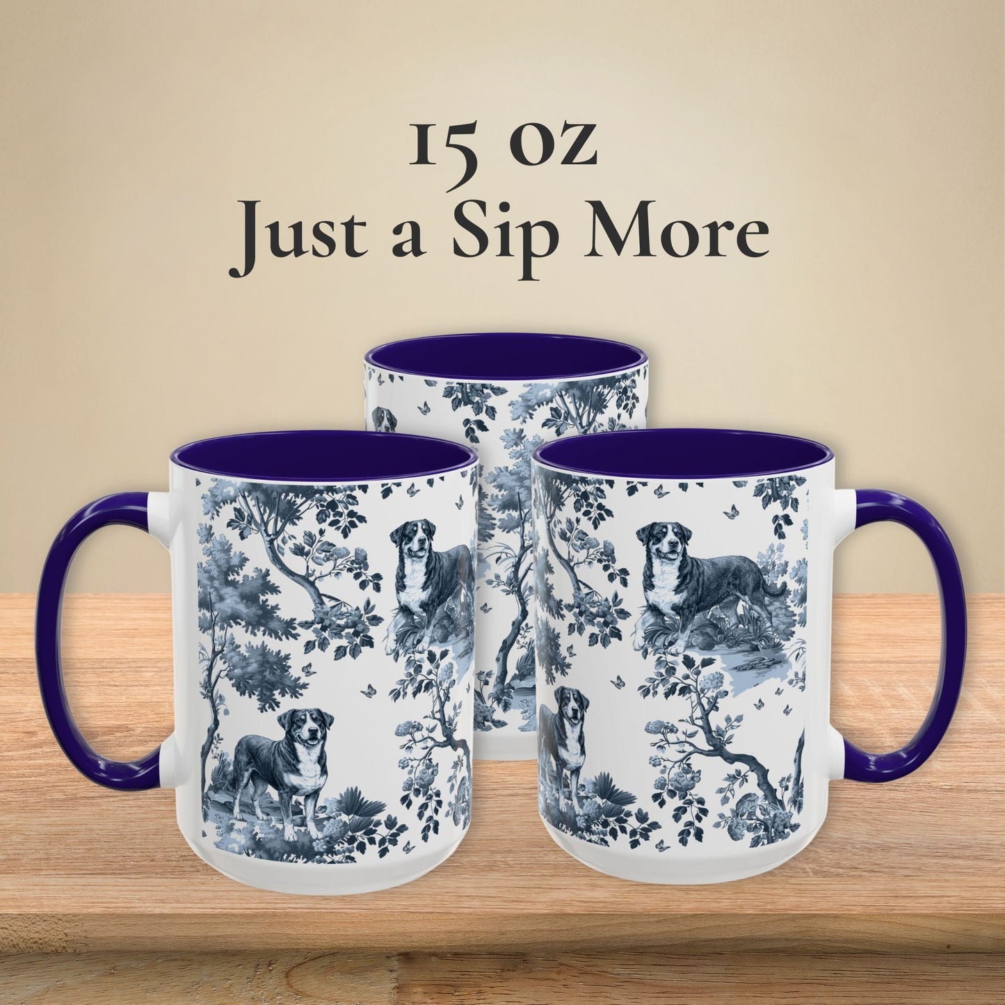 Greater Swiss Mountain Dog Mug - Toile Pattern
