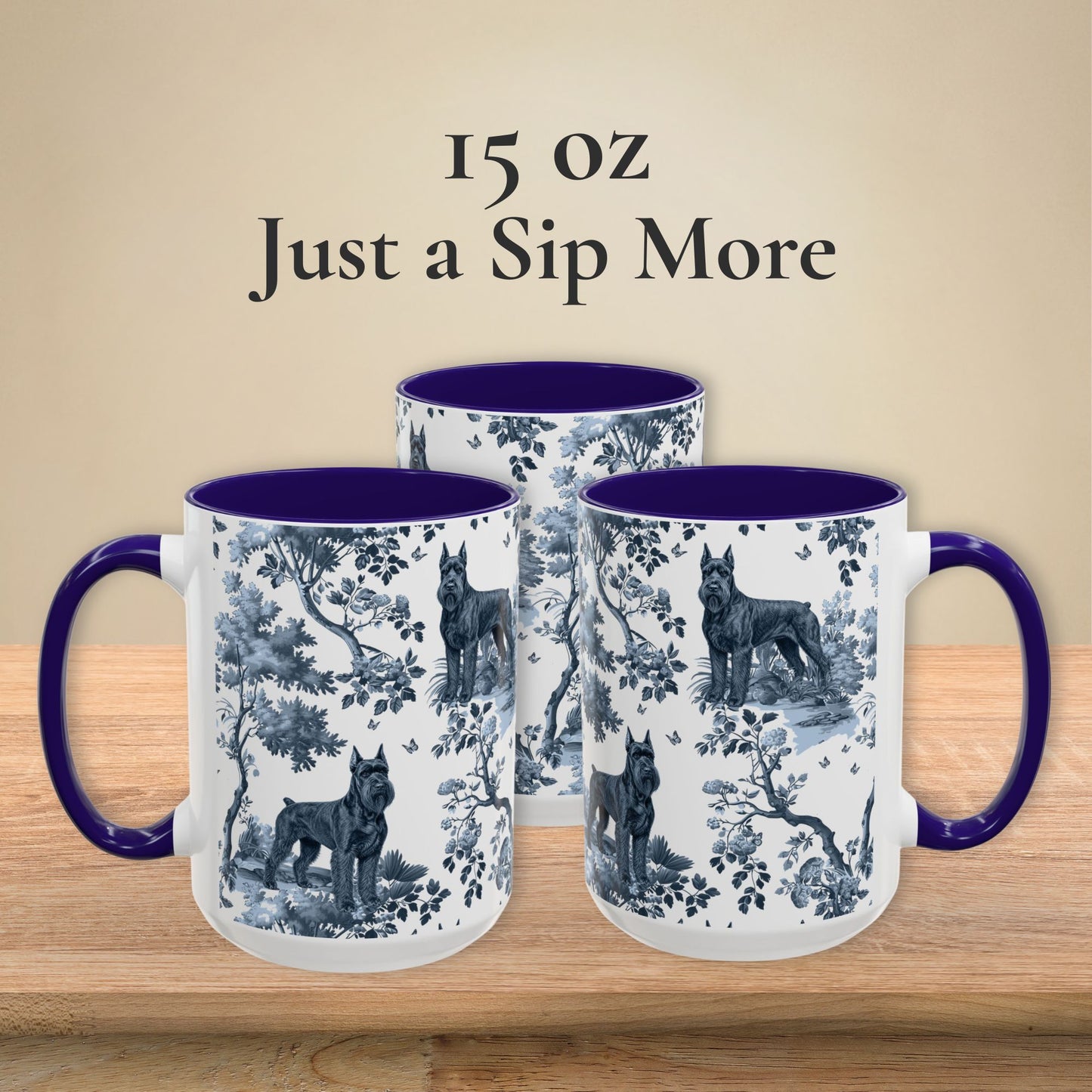 Giant Schnauzer Mug - Toile Pattern