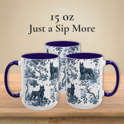 Giant Schnauzer Mug - Toile Pattern