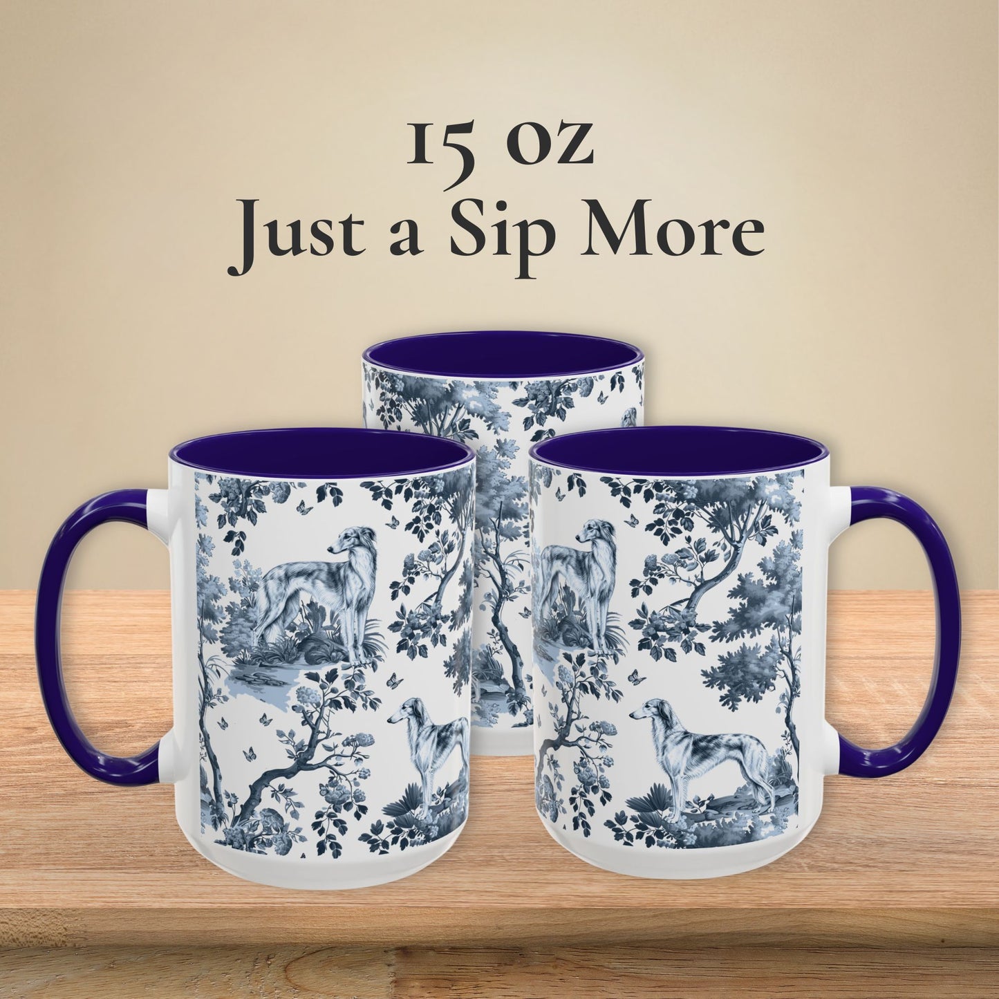 Silken Windhound Mug - Toile Pattern