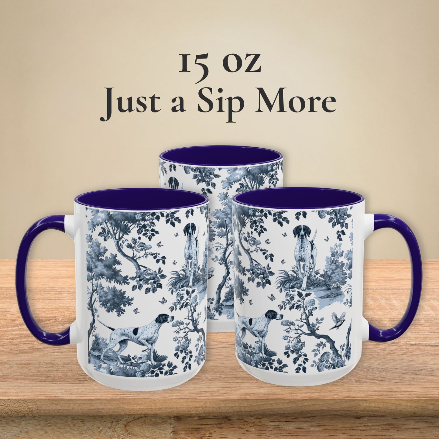 English Pointer Mug - Toile Pattern