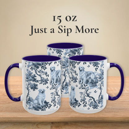 Golden Retriever Mug - Toile Pattern