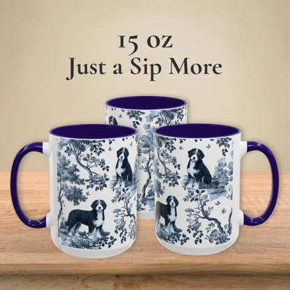 Bernedoodle Mug - Toile Pattern