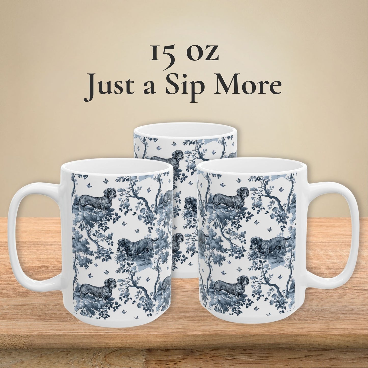 Wirehaired Dachshund Mug - Toile