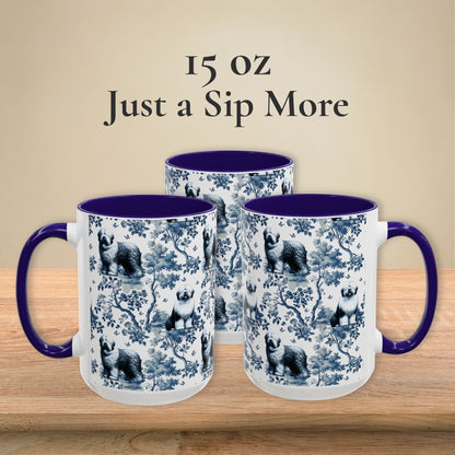 Old English Sheepdog Mug - Toile Pattern