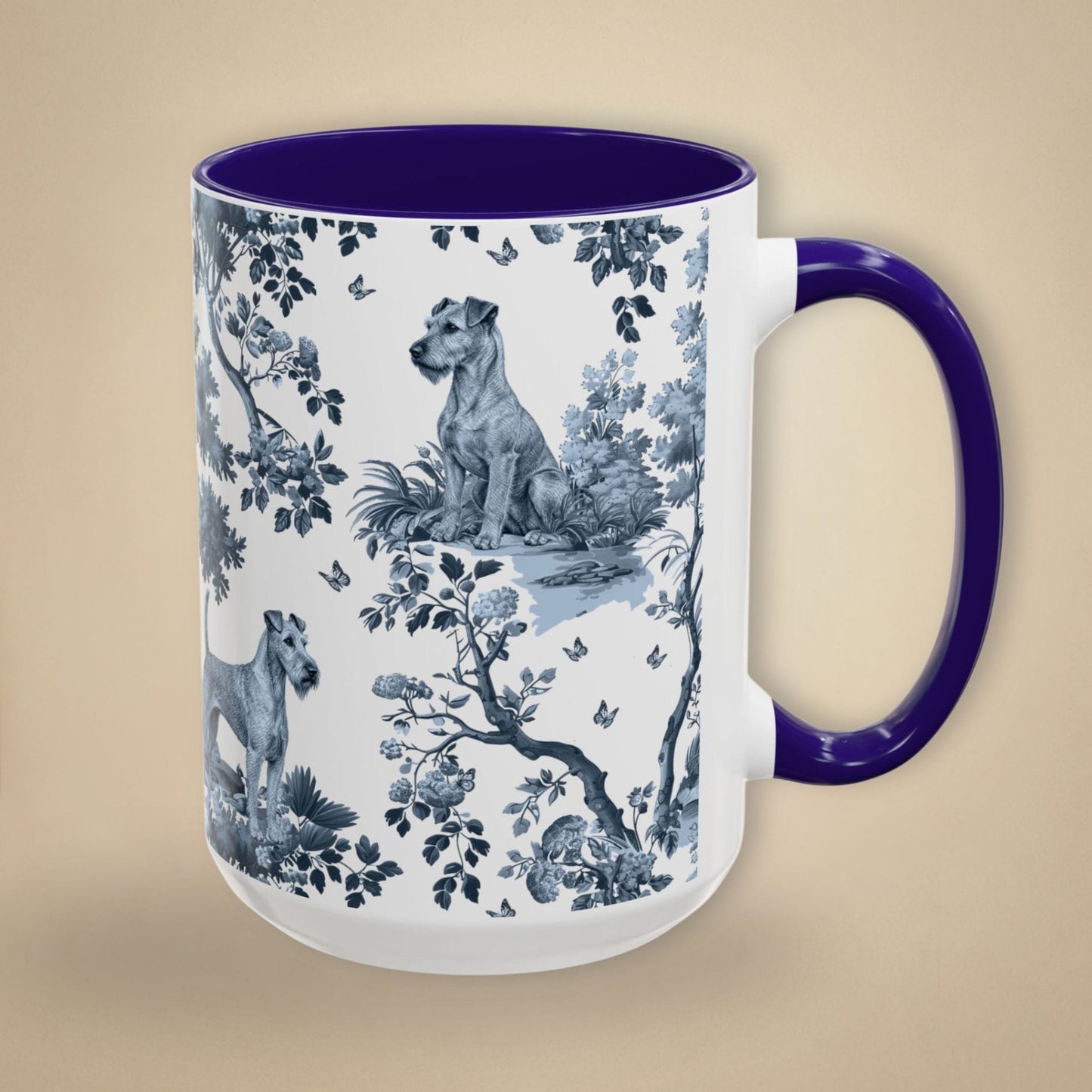 Irish Terrier Mug - Toile Pattern