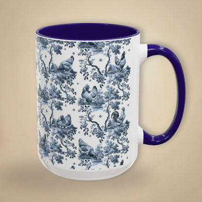 Chicken Mug - Toile Pattern