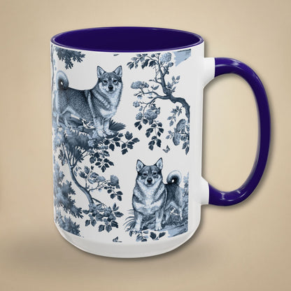 Swedish Vallhund Mug - Toile Pattern