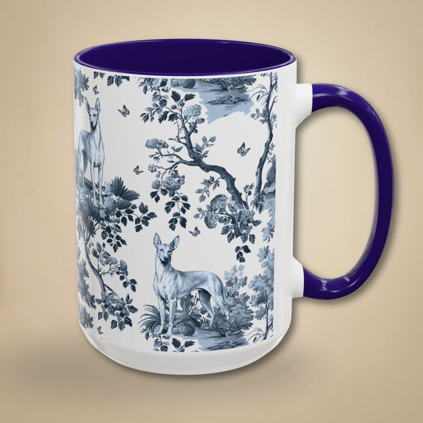 Pharaoh Hound Mug - Toile Pattern