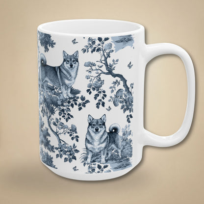 Swedish Vallhund Mug - Toile Pattern