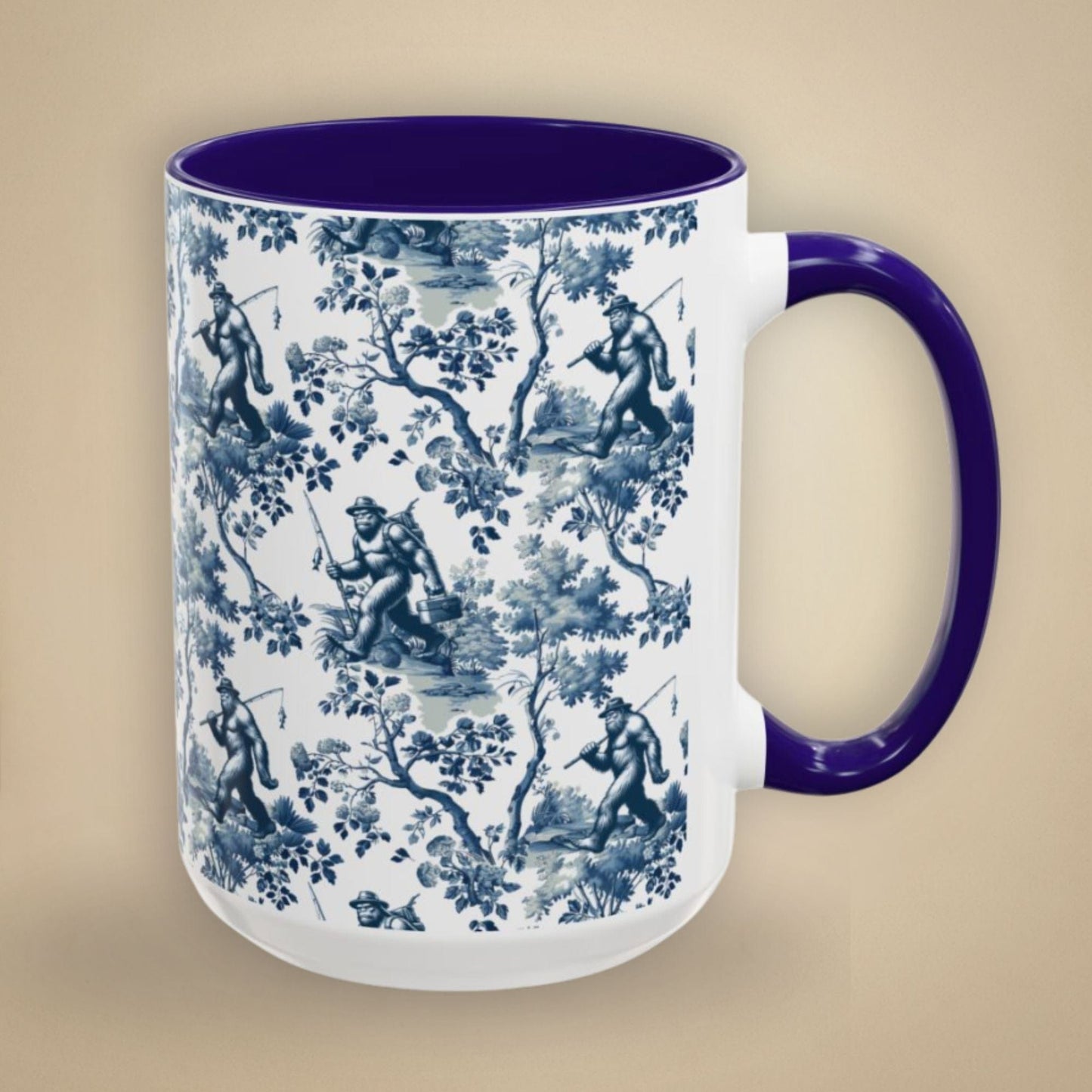 Bigfoot Fishing Mug - Toile