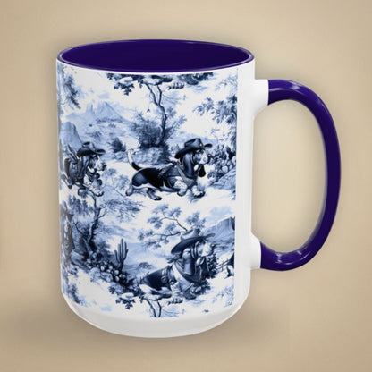 Basset Hound Toile Mug - Western Cowboy