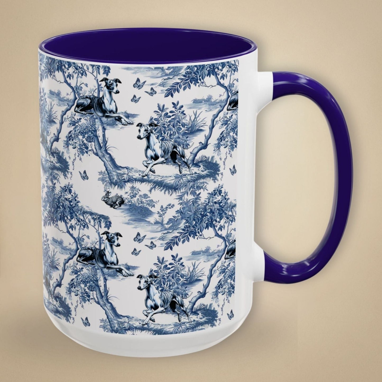 Whippet Toile Mug