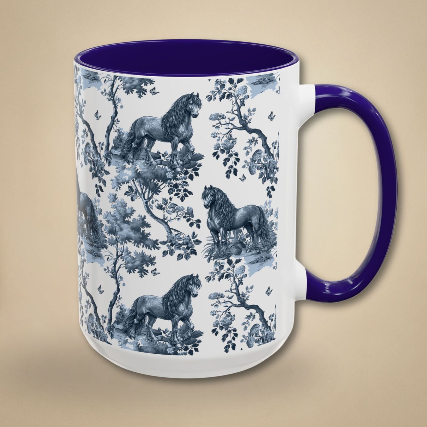 Friesian Horse Toile Mug