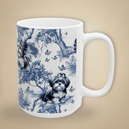 Shih Tzu Mug - Toile Pattern
