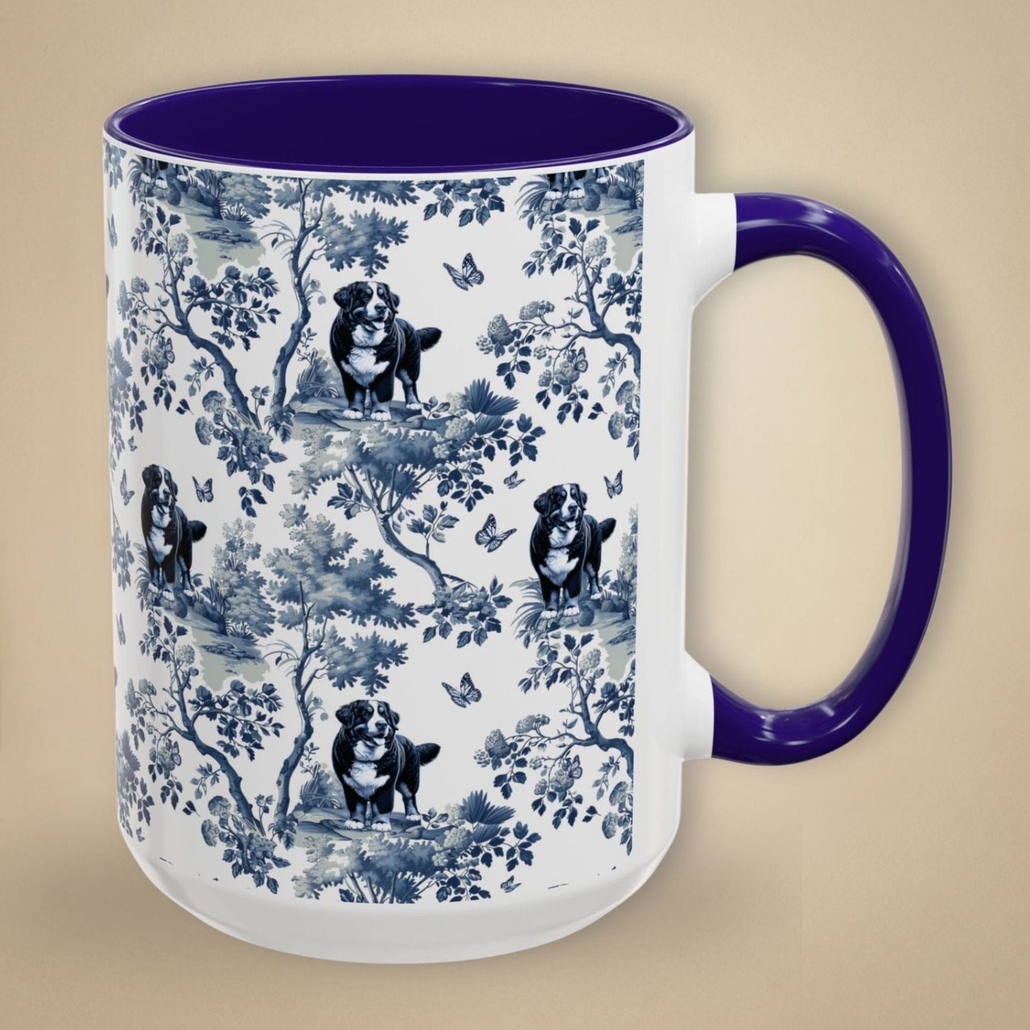 Bernese Mountain Dog Toile Mug