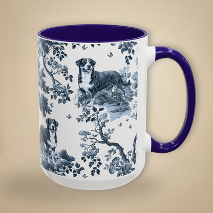 Greater Swiss Mountain Dog Mug - Toile Pattern