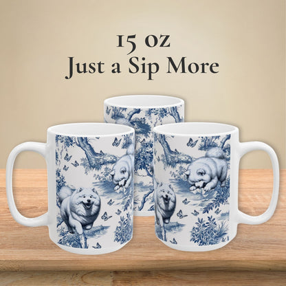 Samoyed Mug - Toile Pattern