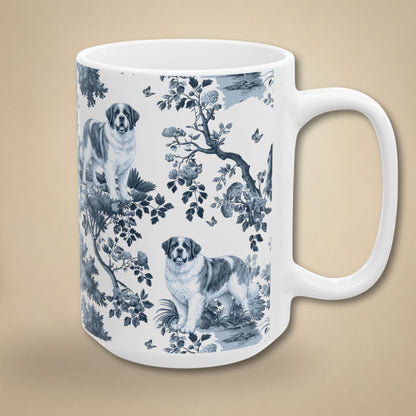 Saint Bernard Mug - Toile Pattern