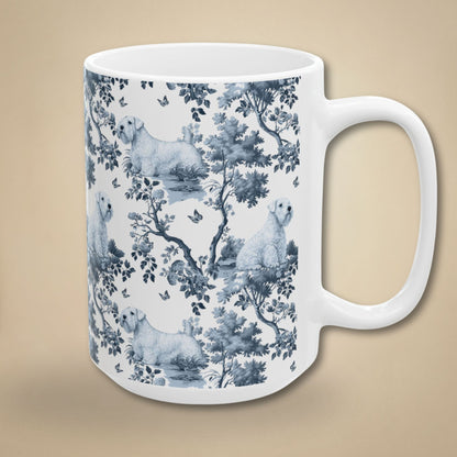 Sealyham Terrier Mug - Blue Toile Pattern