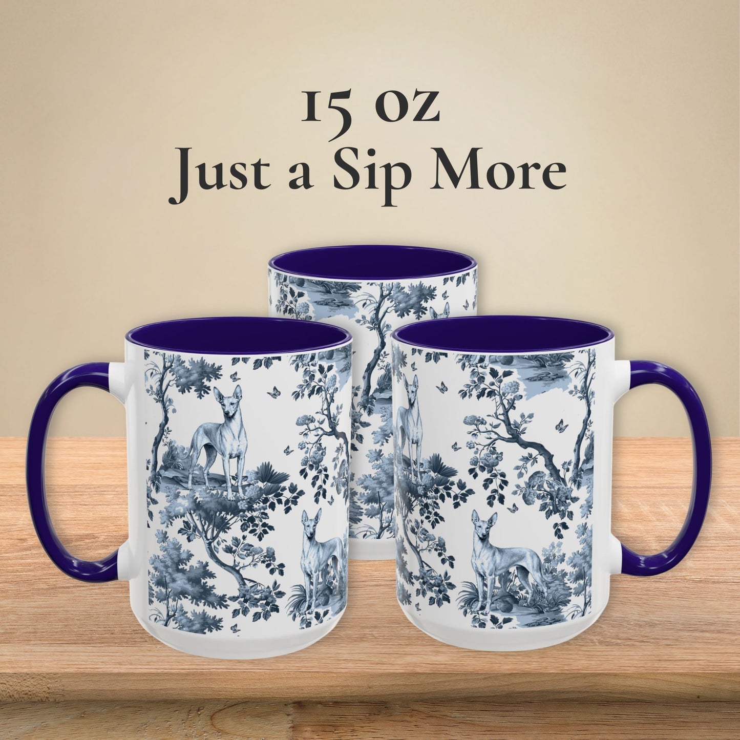 Pharaoh Hound Mug - Toile Pattern