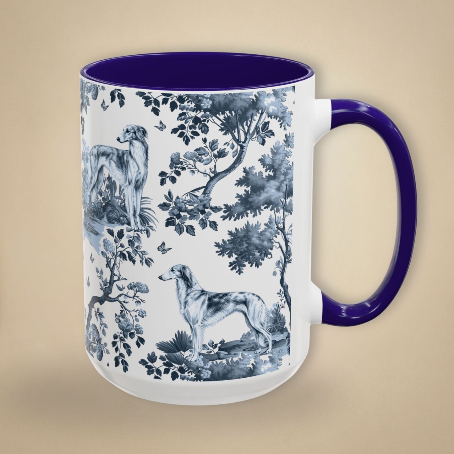 Silken Windhound Mug - Toile Pattern