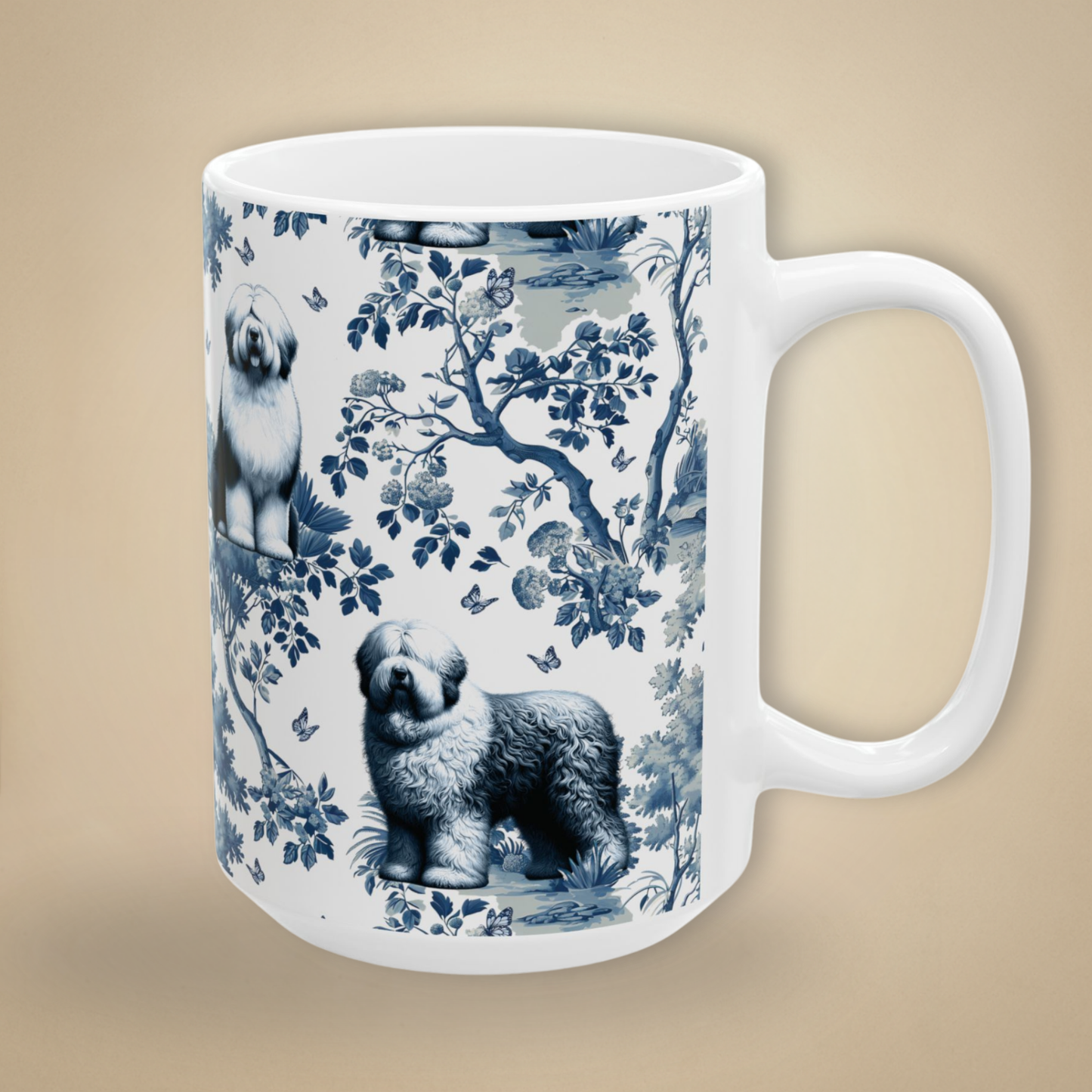 Old English Sheepdog Mug · Garden Toile · Classic