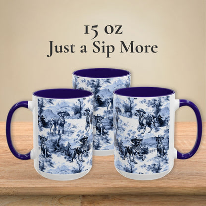 Great Dane Toile Mug - Western Cowboy