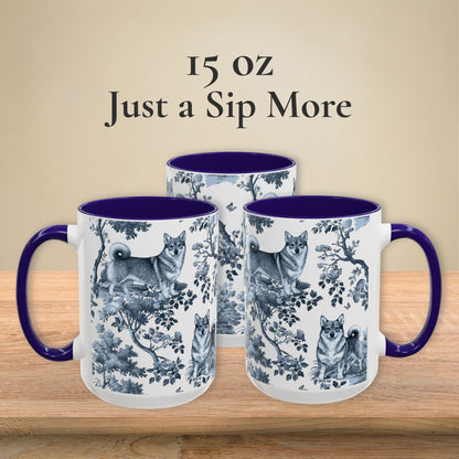 Swedish Vallhund Mug - Toile Pattern