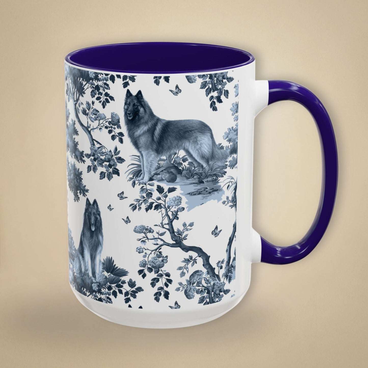 Belgian Tervuren Mug - Toile Pattern