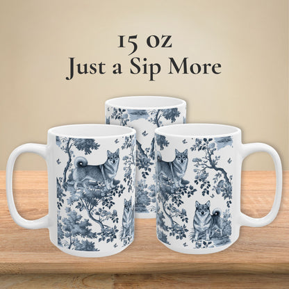 Swedish Vallhund Mug - Toile Pattern