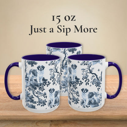 Saint Bernard Mug - Toile Pattern