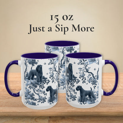 Kerry Blue Terrier Mug - Toile Pattern