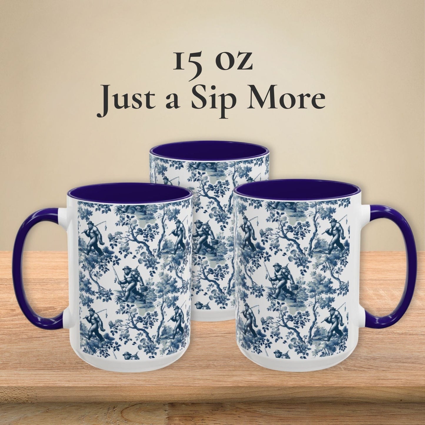 Bigfoot Fishing Mug - Toile