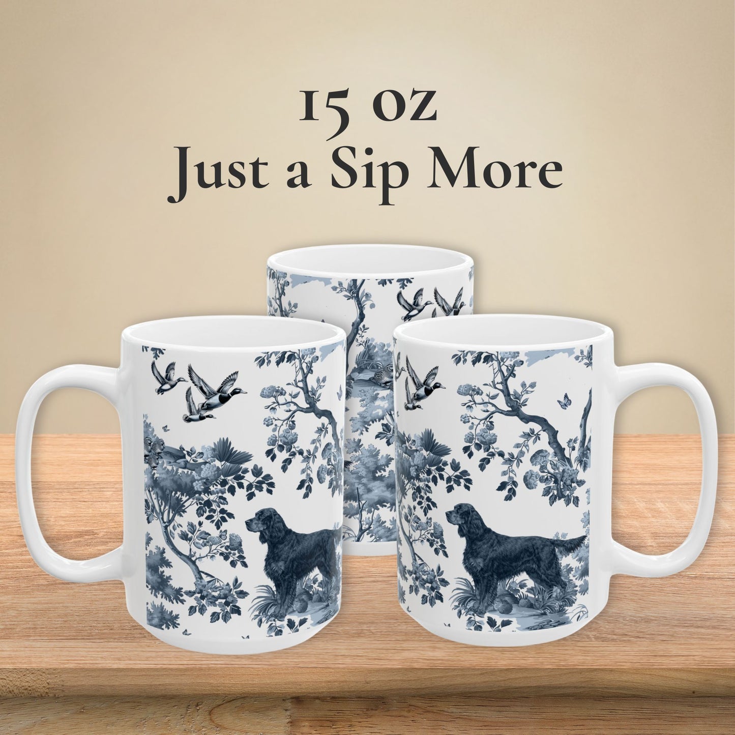 Gordon Setter Mug - Toile Pattern