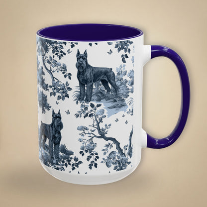 Giant Schnauzer Mug - Toile Pattern