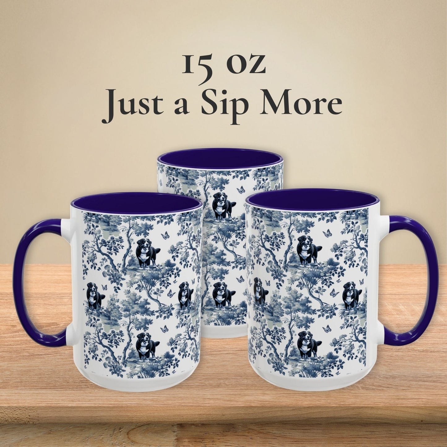 Bernese Mountain Dog Toile Mug