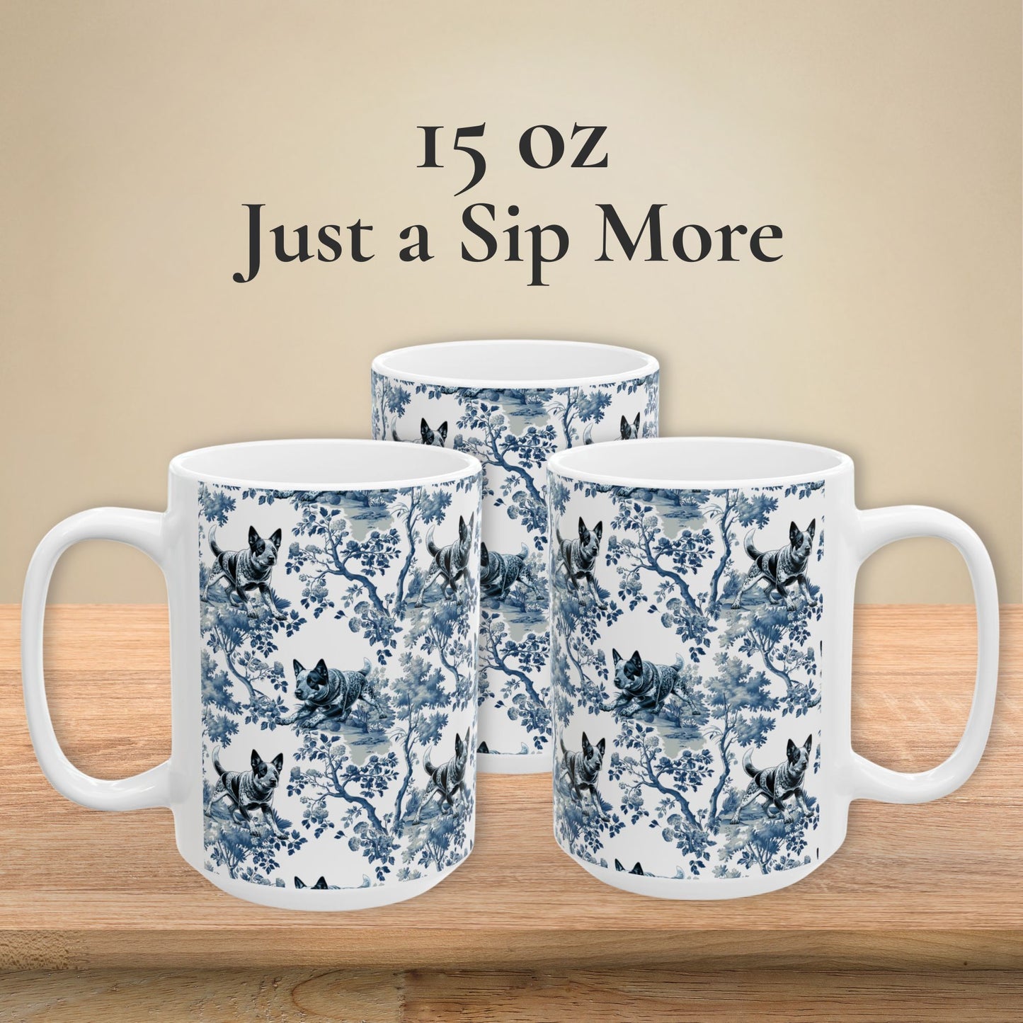 Australian Cattle Dog Toile Mug