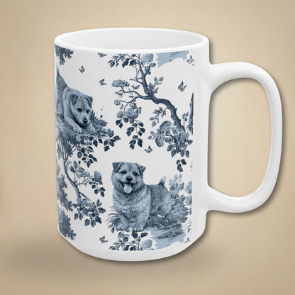 Norfolk Terrier Mug - Toile Pattern