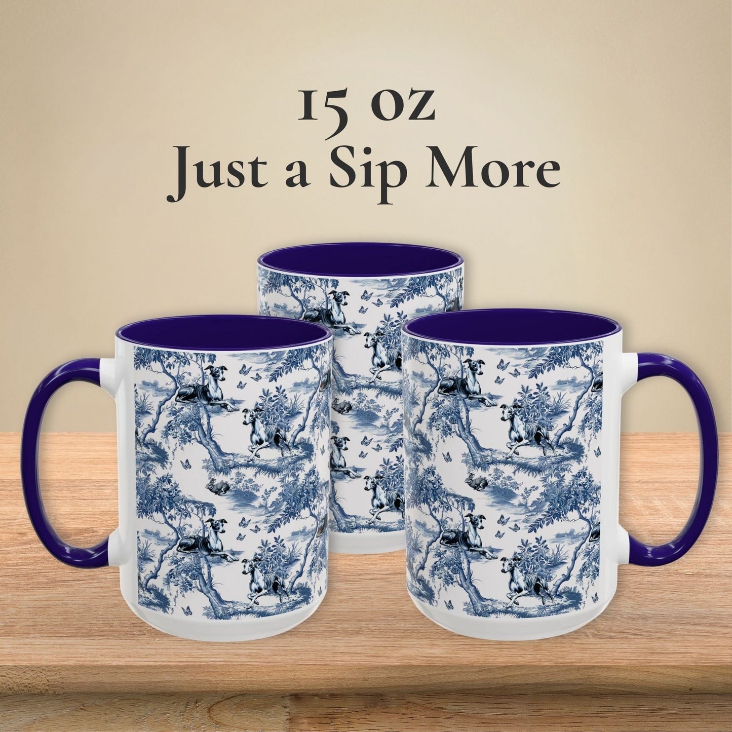Whippet Toile Mug