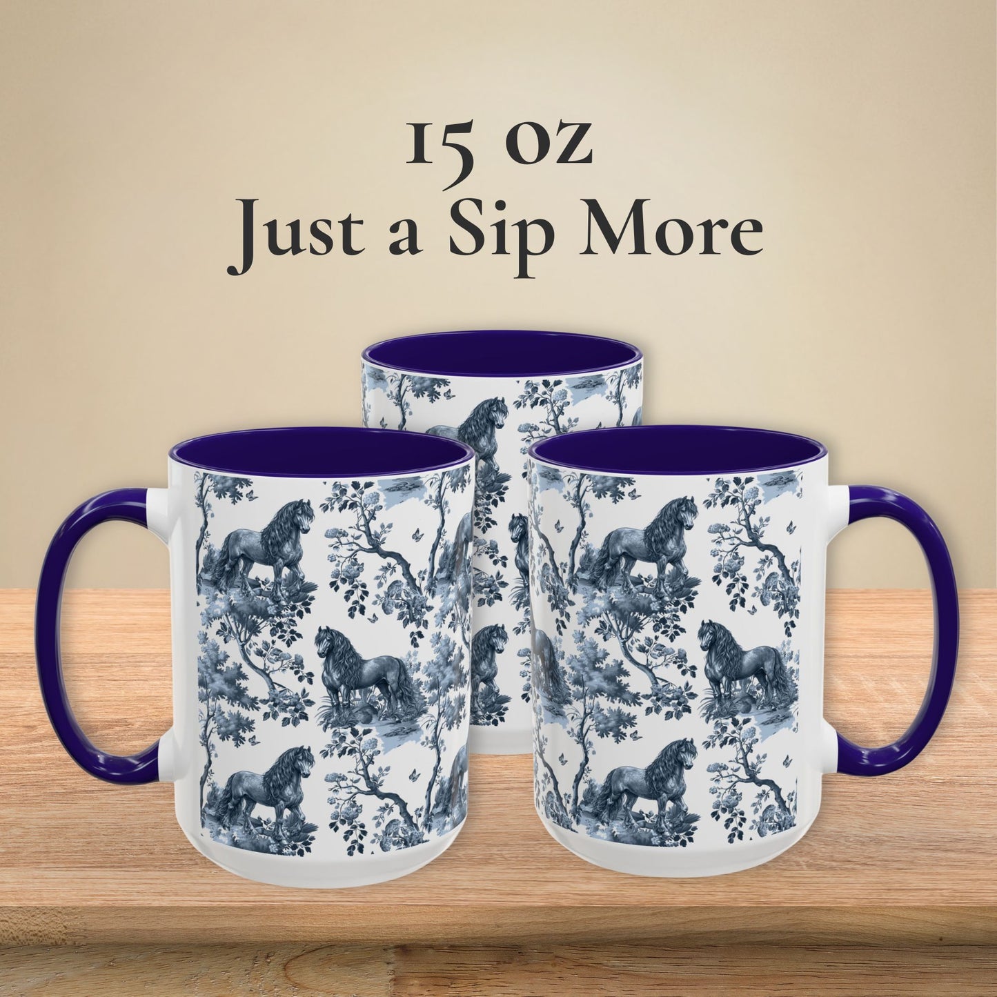 Friesian Horse Toile Mug