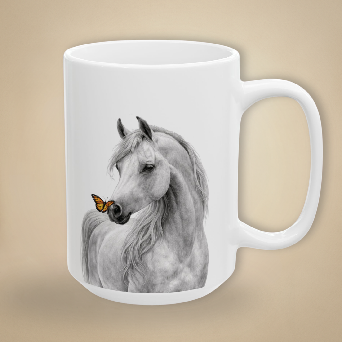 Arabian Horse w/ Monarch Mug
