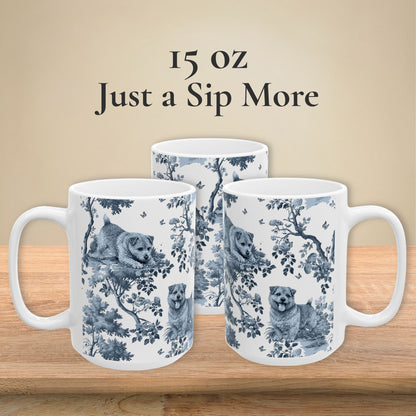 Norfolk Terrier Mug - Toile Pattern