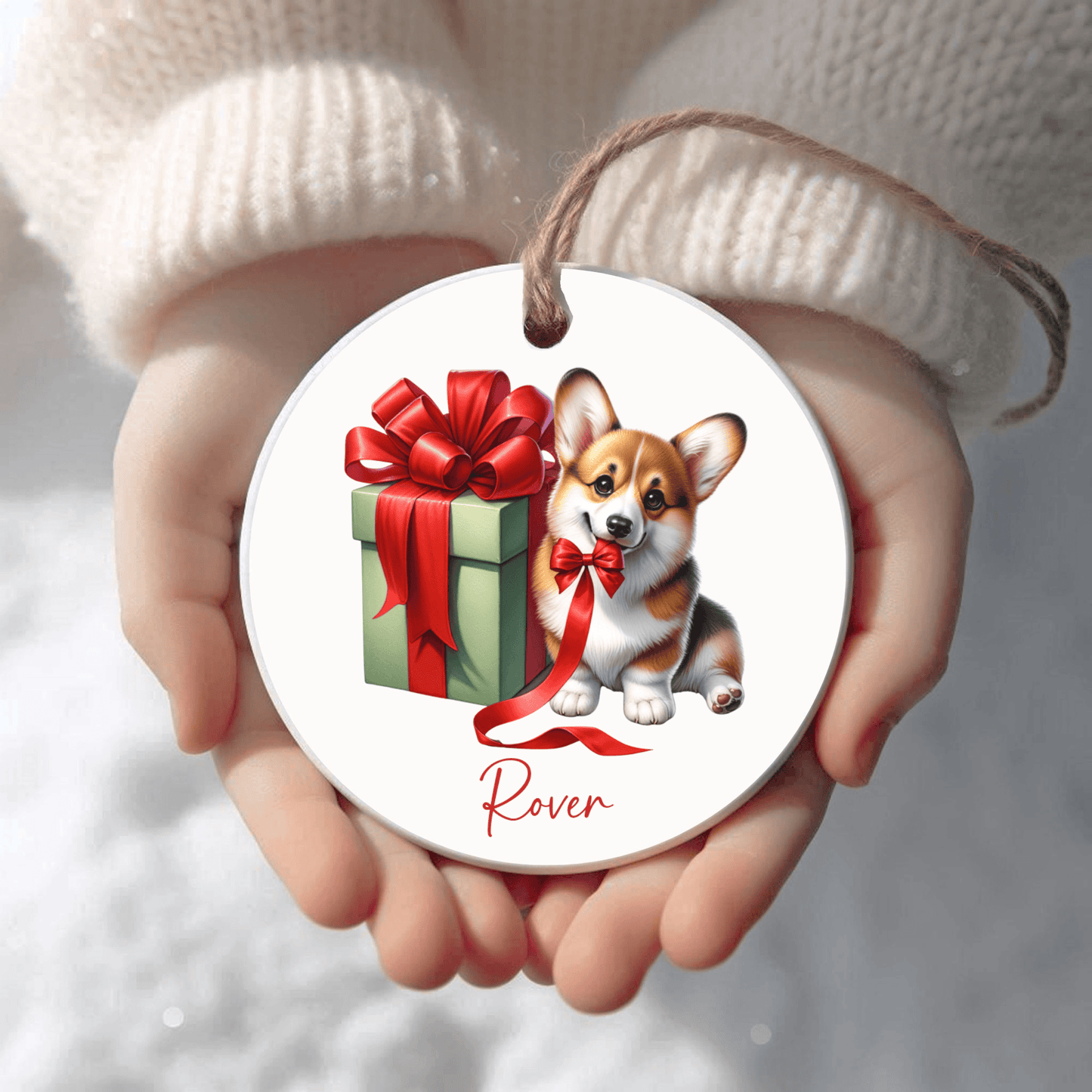 Corgi Ornament with Custom Name