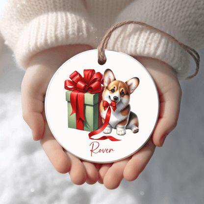 Corgi Ornament with Custom Name
