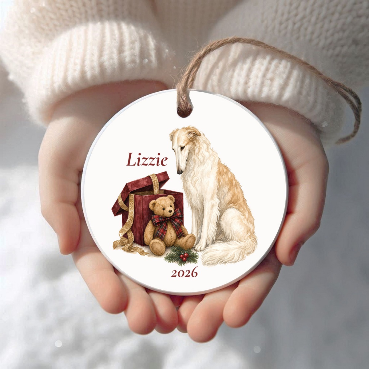 Borzoi · Bear Necessities Collection · Personalized Ornament