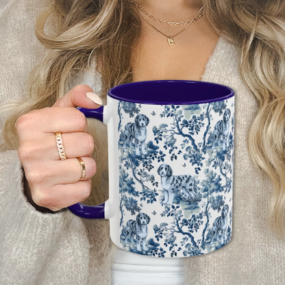 Aussiedoodle Petite Garden Toile 11 oz ceramic mug, left view