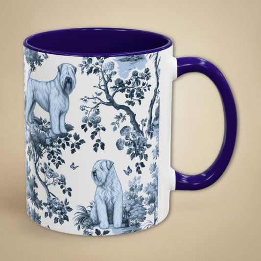 Wheaten Terrier Garden Toile Deux 11 oz ceramic mug, right view